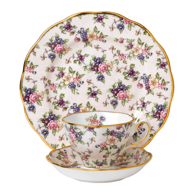 100 Years of Royal Albert 1940 3 Piece Bone China Teacup Set