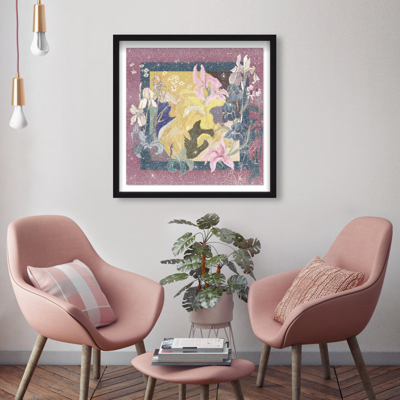 Layered Bloom Print by Oliver Gal, 25.5"H x 25.5"W, Black Shadowbox