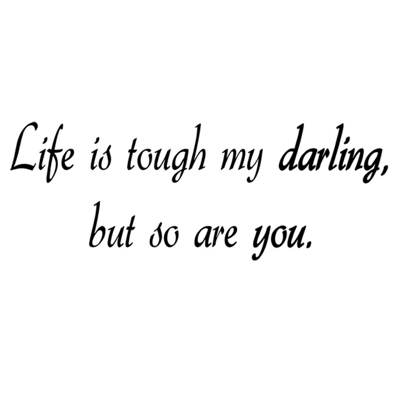 Décalcomanie murale «life is solid my darling, H 8 po x l 22 po