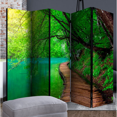 Ellery 225 cm W x 172 cm H 5 - Panel Folding Room Divider