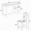 Ensemble de salle à manger de style campagnard 5 pièces avec table en bois massif de 152 cm L x 76 cm l, étagères de rangement à 3 niveaux et 4 chaises rembourrées-1185200502-1185200503