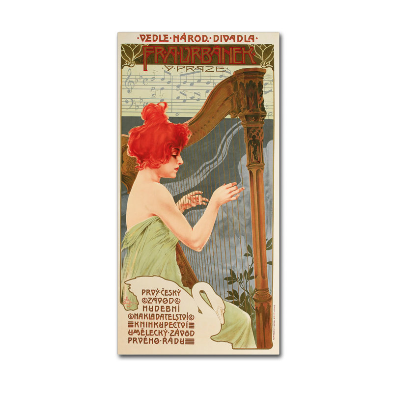 Reproduction d’art sur toile tendue redhead, H 19 po x l 10 po