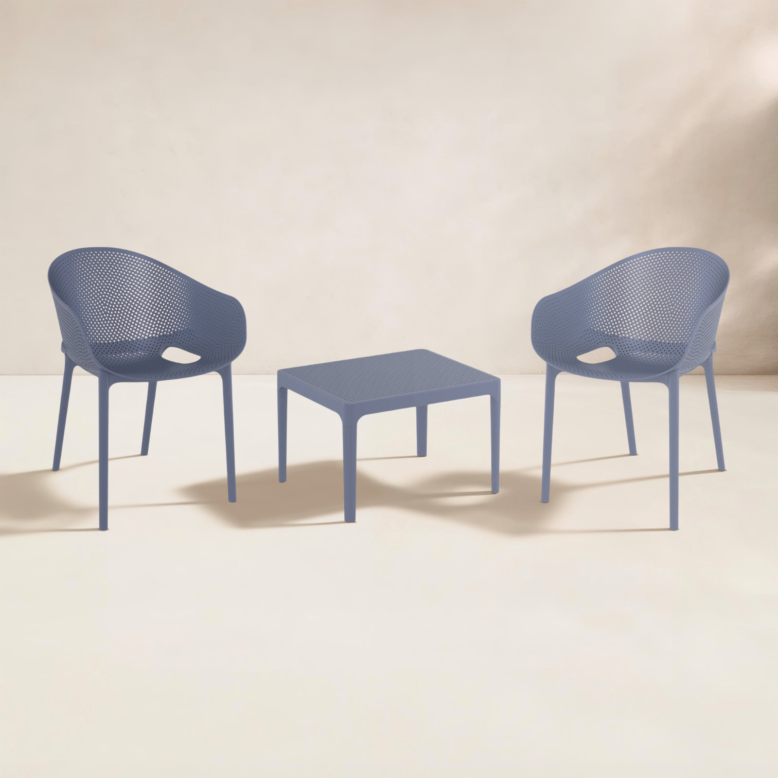 Farrah 2-Person Patio Seating Group, Dark Gray