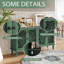 Buffet antique 60 "avec sculptures florales-1363701549
