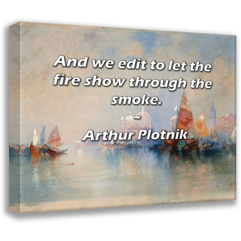Astoria Grand Gallery Wrapped Canvas By Adam Young: "Reality is a lovely place, but I wouldn’t want t, 33" H x 48" W