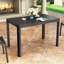 Table de salle à manger extérieure extensible en aluminium, 162 cm de largeur x 70 cm de profondeur