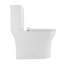 Toilette allongée en céramique à hauteur confortable, 1,1 / 1,6, blanche, et siège en céramique, allongée, hauteur confortable, mode accrédité