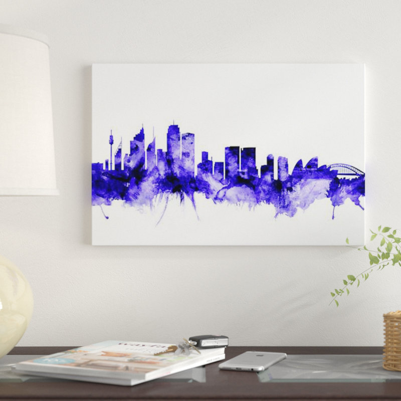 «Sydney, Australie Skyline» par Michael Tompsett, impression sur toile tendue, H 8 po x l 12 po x P 0,75 po, Toile tendue
