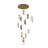 Transitional 12 Light Hanging Glass Chandelier-438617877