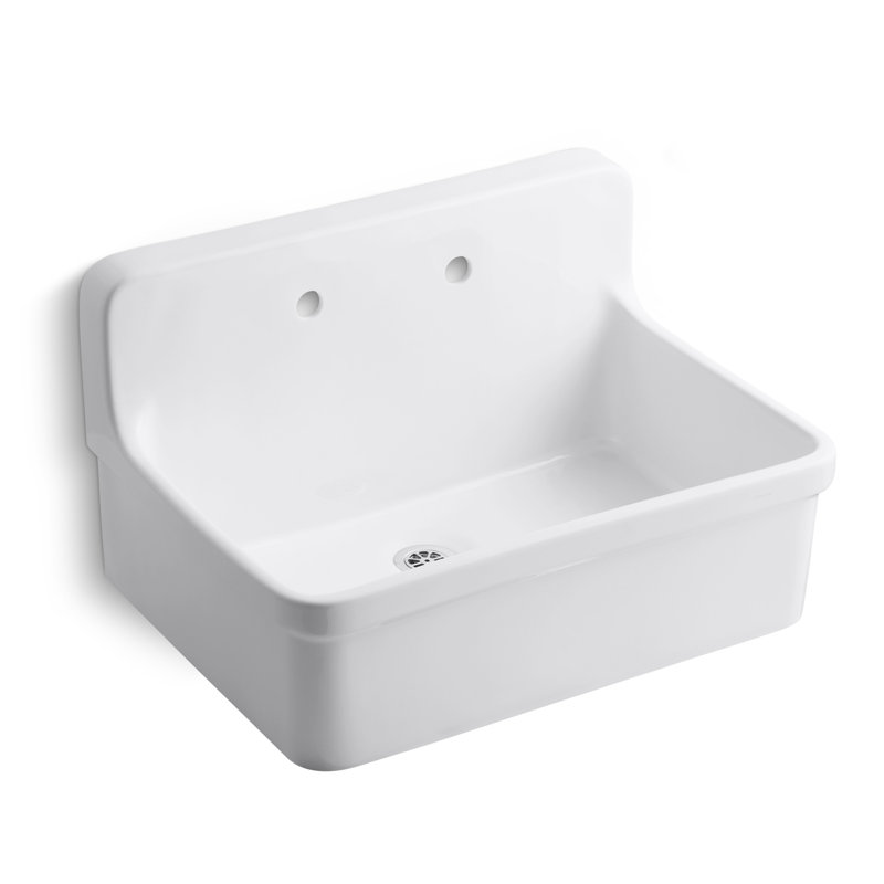 KOHLER Gilford 24 in. x 22.125 in. Vitreous China Utility Sink in White