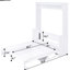 Grand lit blanc avec option de tablette polyvalente - Taille de rangement personnalisable