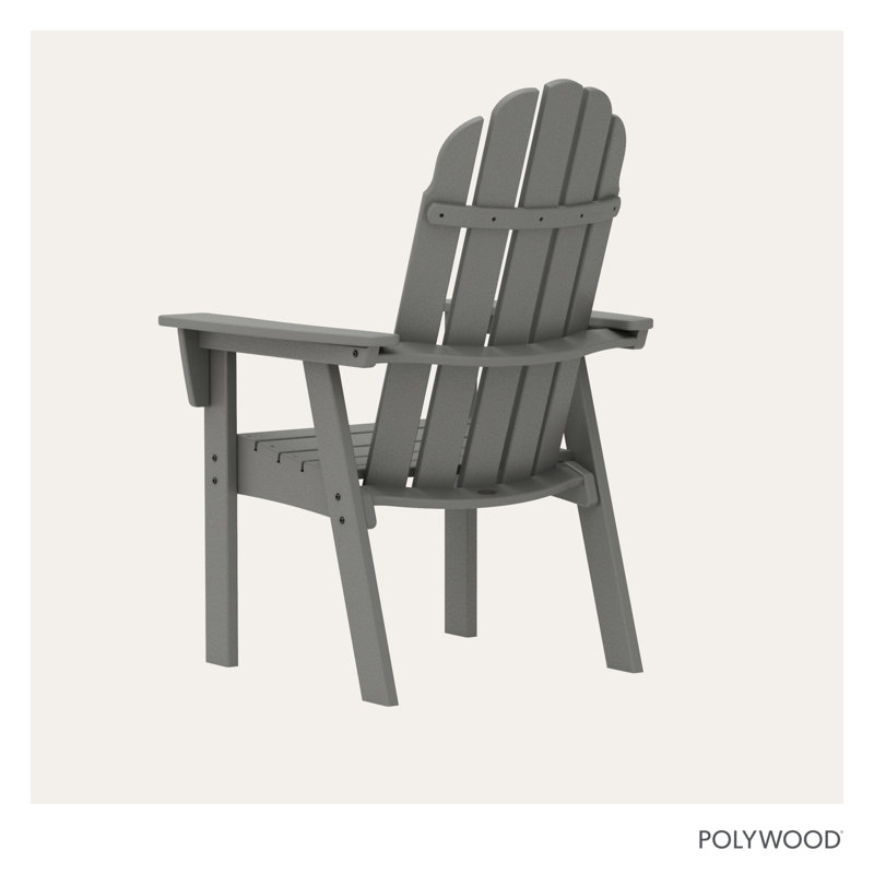 Chaise Adirondack POLYWOOD Vineyard Curveback, Gris ardoise