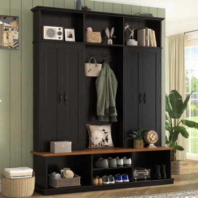 62‘’ Hall Tree With Shoe Storage