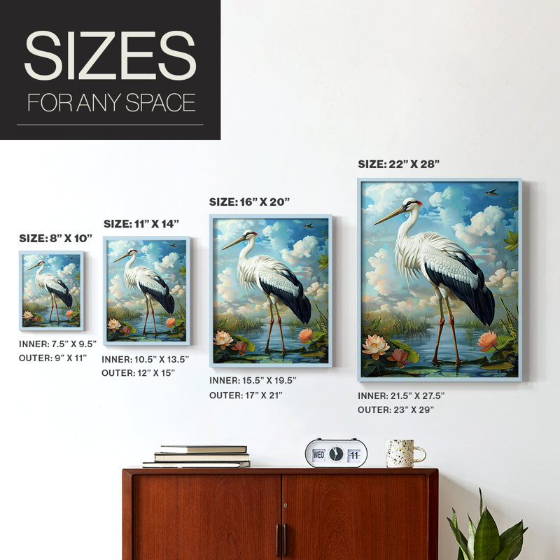 ANIMALS Series CI-Premium, reproduction encadrée prête à accrocher - aucun clou requis - aucun clou requis, H 29 po x l 46 po