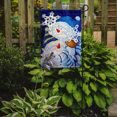 Drapeau de jardin 2 côtés bonhomme de neige bonhomme de neige