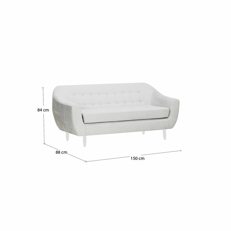 Cabrales 2 Seater Loveseat, Grey