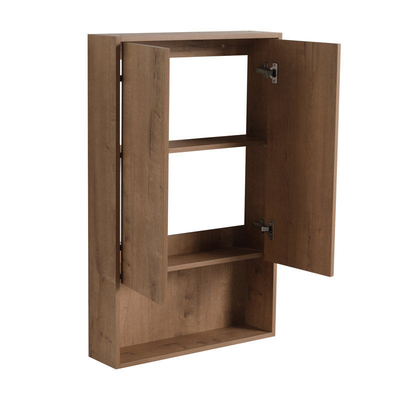Bellmead 37.38"H Wall-Mounted Bathroom Cabinet, 37.38" H x 24" W x 5.8" D