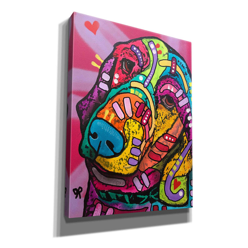 «Charlotte» par Dean Russo, estampe numérique sur toile, H 16 po x l 12 po x P 0,75 po