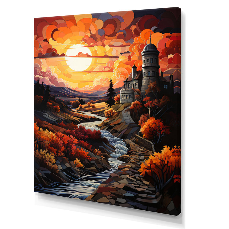 Château de châteaux des nuages II sur toile, H 20 po x l 12 po x P 1 po, Toile tendue