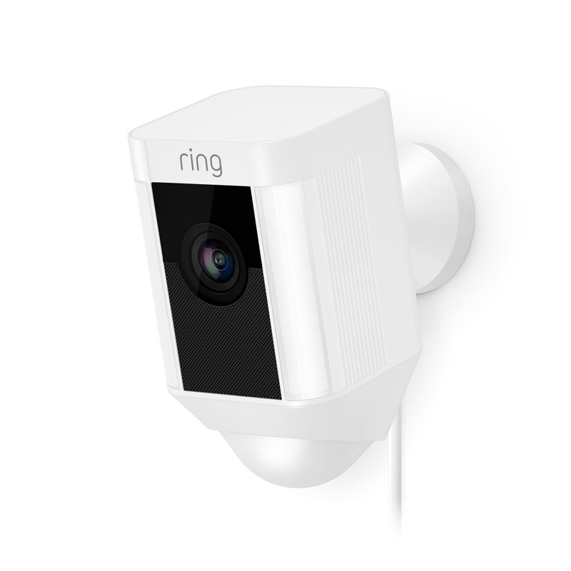 LED Video Enabled Outdoor Security Spot Light with Motion Sensor, White