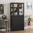 70.9"H Display cabinet with 3 drawers-107330600