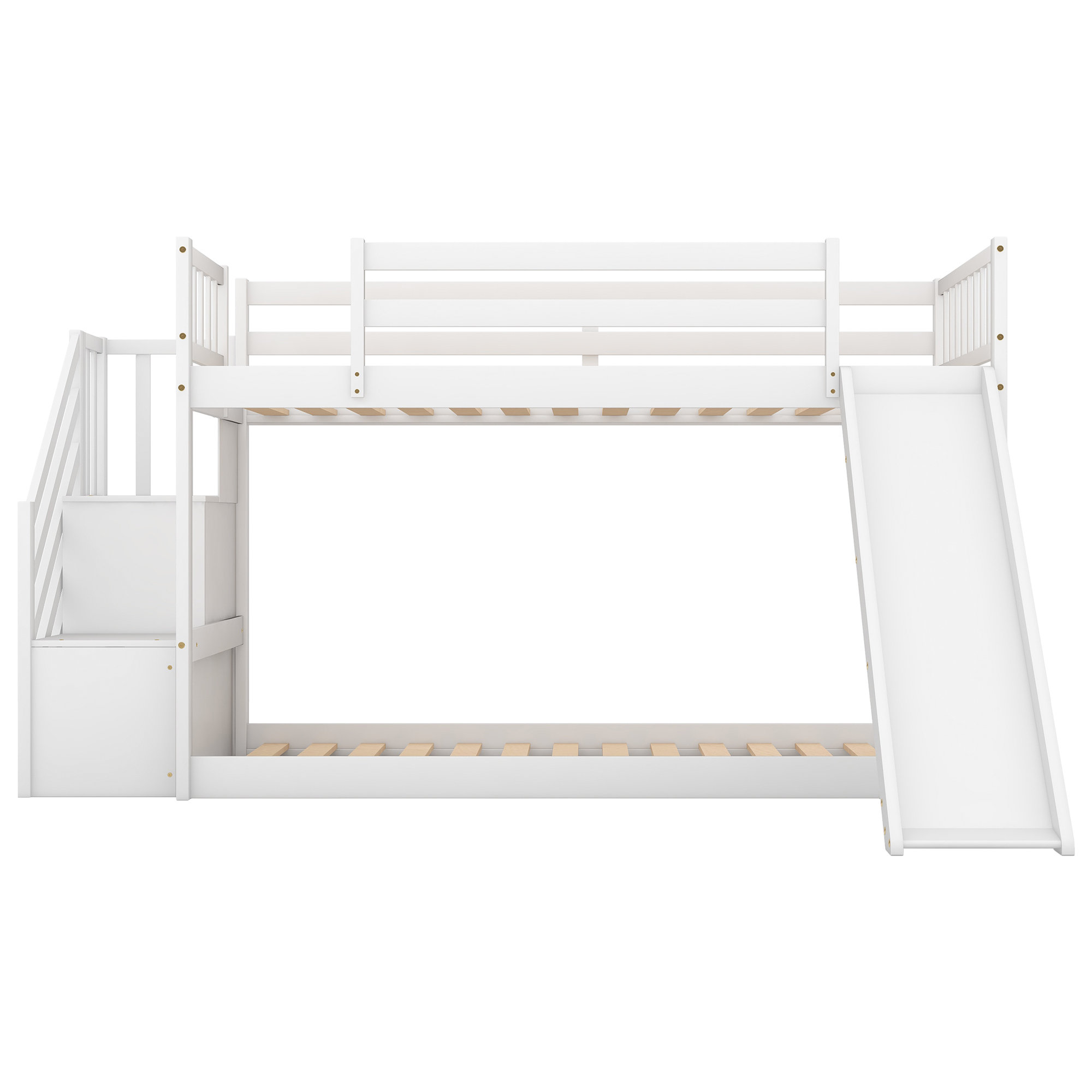 Ventura Kids Twin Over Twin Bunk Bed, White