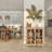 Metal Palm Leaf Brown Wall Decor with Green Accents