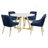Imani Gold Round Marble Dining Table