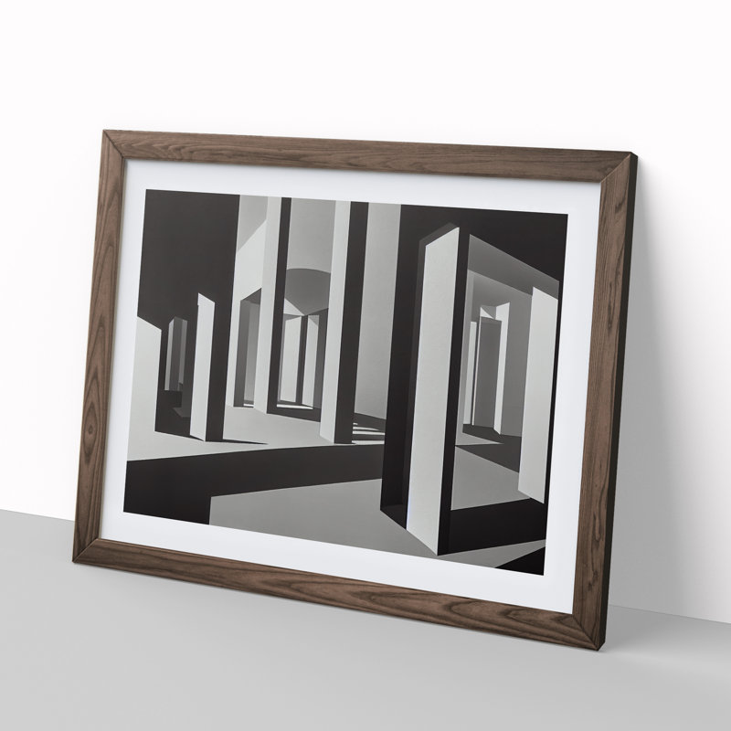 Architecture - Framed Print, 46cm H x 64cm W, Walnut Framed
