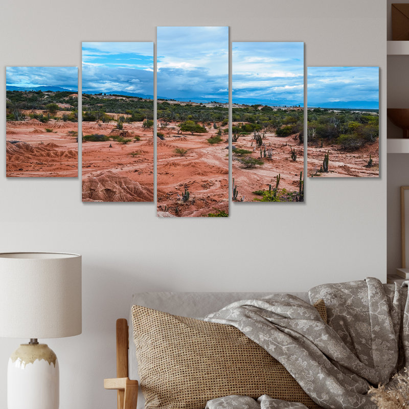 Tatacoa, désert en Colombie - impression sur toile de paysages - 5 panneaux