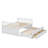 Full Size Wooden Captain's Daybed With Twin Trundle, Plus Three Drawers For Storage-1719899538