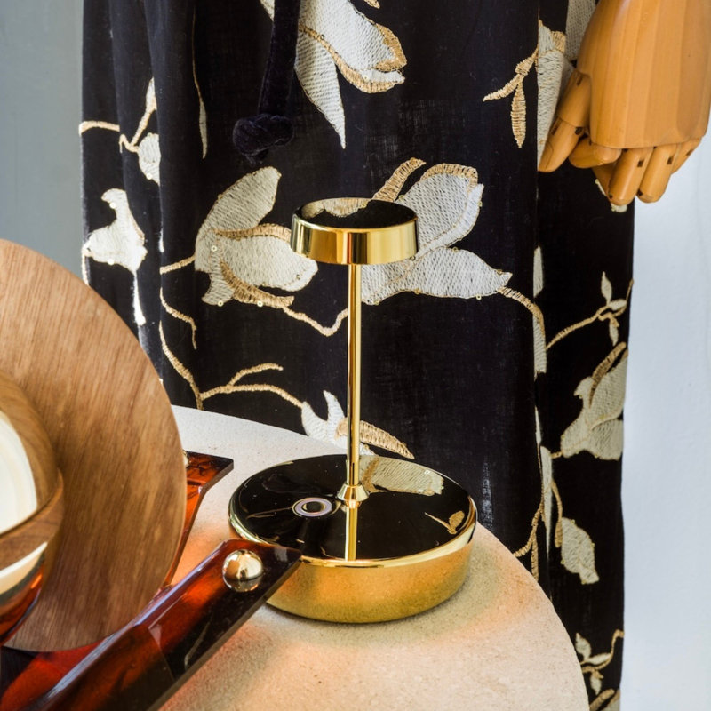 Swap Pro Mini Table Lamp, Glossy Gold