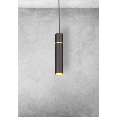 Lynx 1 - Light Satin Black Cylinder Pendant