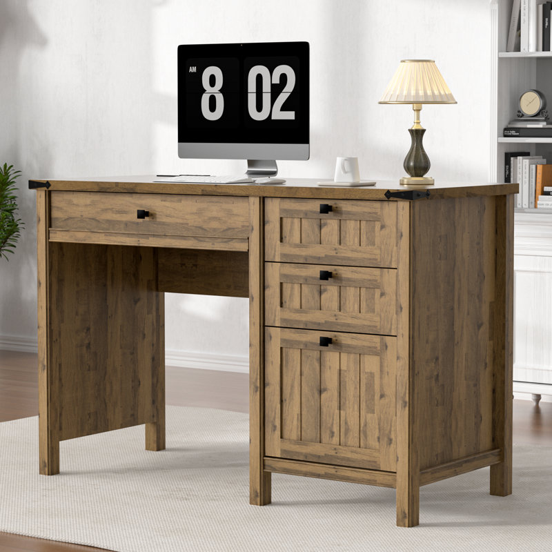 Bureau de direction 45 po Modern Farmhouse, Brun
