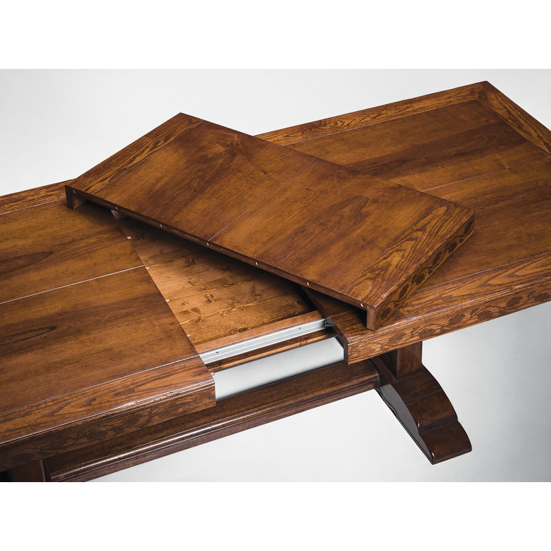 Table de salle à manger extensible en bois massif en noyer