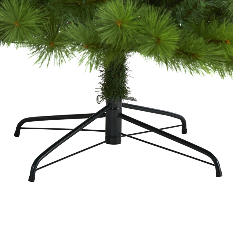Arbre de Noël artificiel pin vert avec lumières claires/blanches, H 7,5 pi
