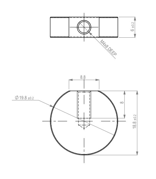 Saraya 20mm Diameter Circle Knob Multipack, Polished Brass