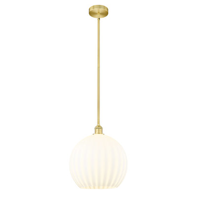 Luminaire suspendu 12 po Edison White Venetian