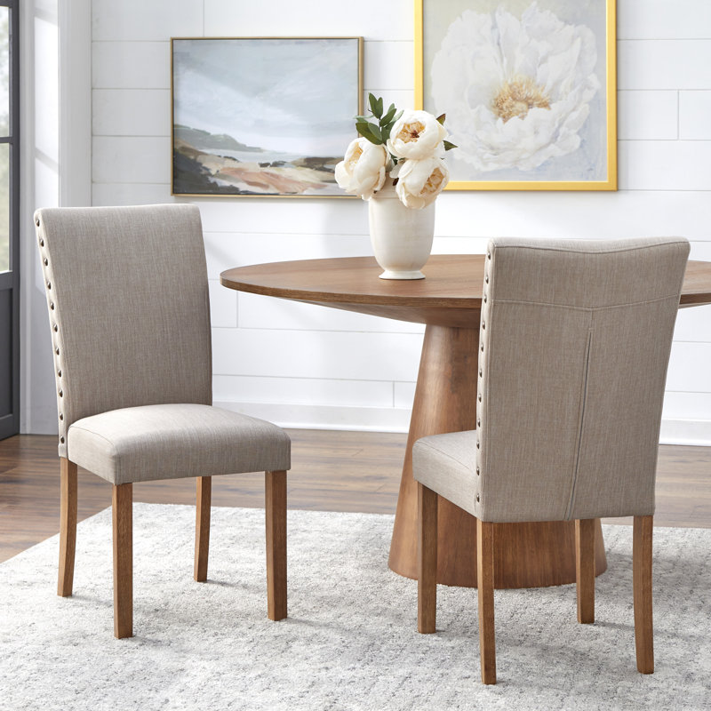 Whitmore 18.75'' H Linen Blend Upholstered Side Chair