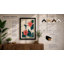 Coral Blooms with Hummingbird Botanical - Framed Print-1011831303-1011831320