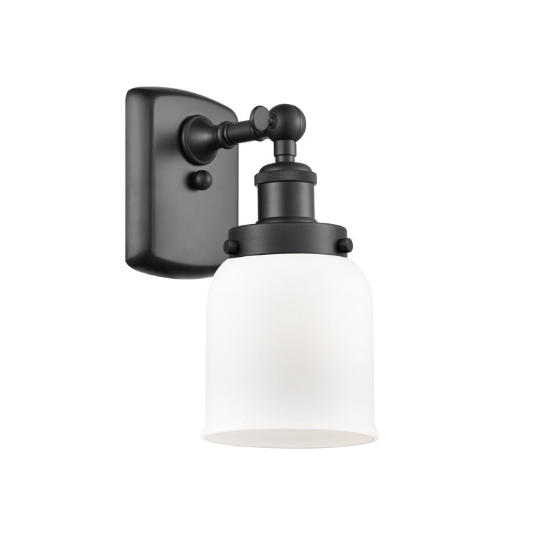 Applique murale 1 lumière 5 po Ballston Urban Bell, Noir mat, DEL, Blanc mat