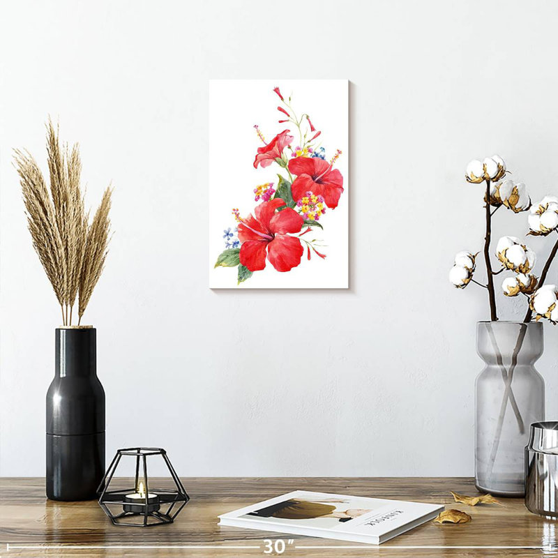 Harnek Exotic Hibiscus, 12" H x 8" W