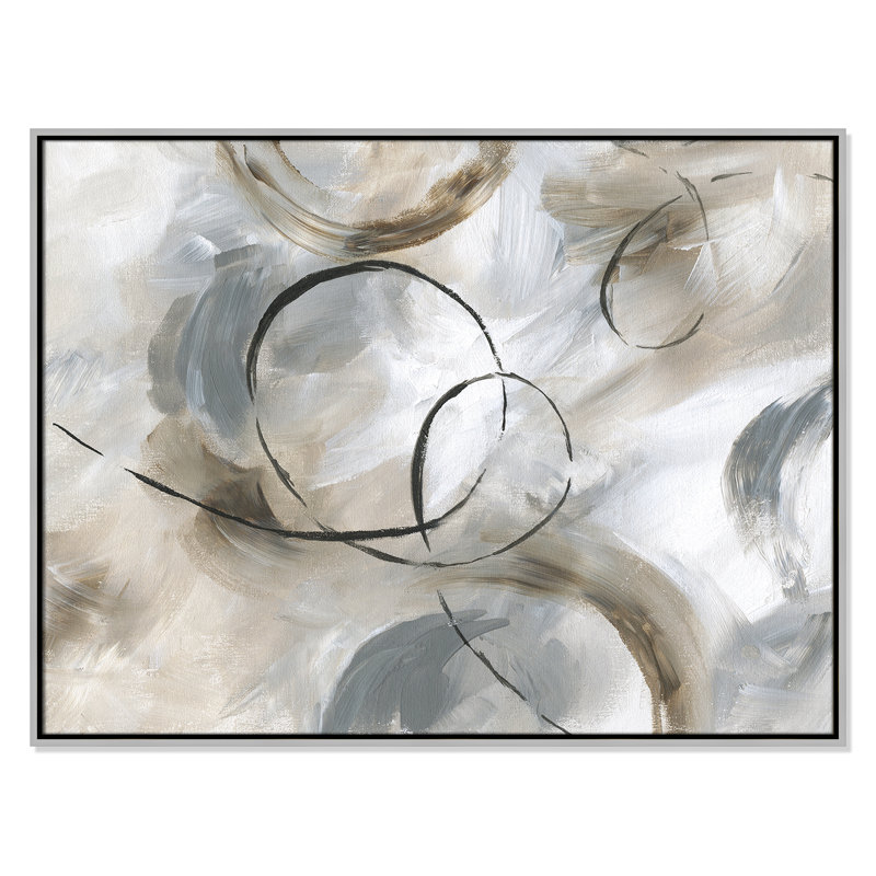 Allegro Print by Nan, H 31,5 po x l 41,5 po x P 2 po, Argent
