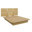 Grand lit Zen Alpha - Lit plateforme avec tête de lit - Assemblage facile, aucun sommier requis-1281925922