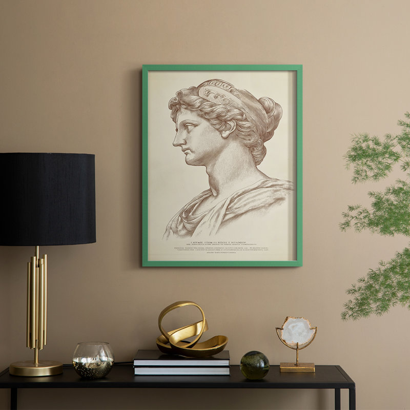 WOMEN Series DCI - reproduction encadrée de qualité supérieure - prête à être accrochée - aucun clou requis, Cadre vert