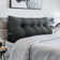Sit-Up Back Comfort Large Triangular Bolster Headboard Reading Wedge Pillow
