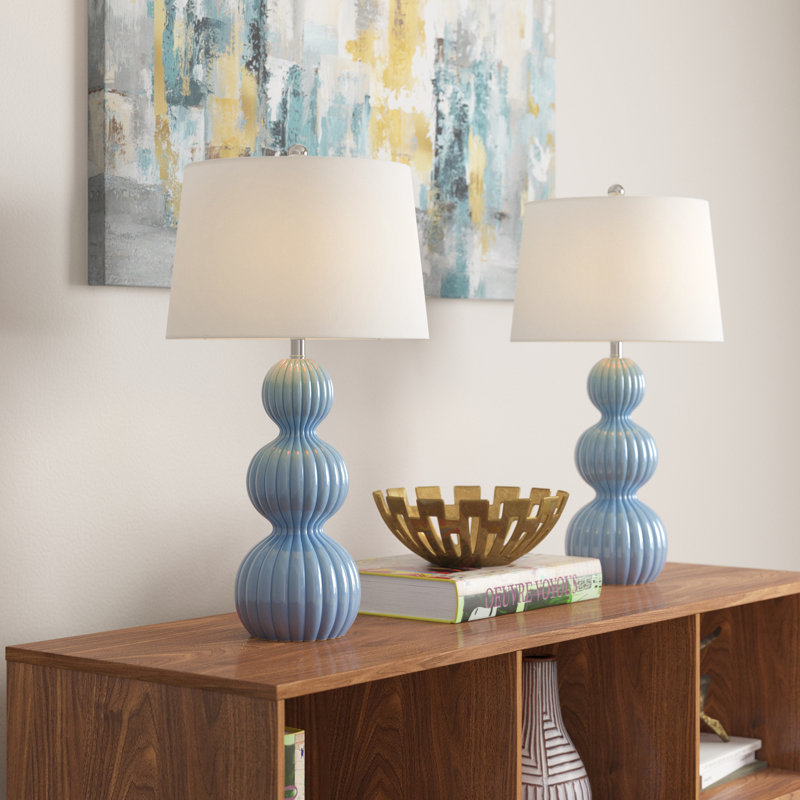 Sabb Ceramic Table Lamp, Blue
