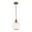 Luminaire suspendu sphère en verre transparent 1 lumière