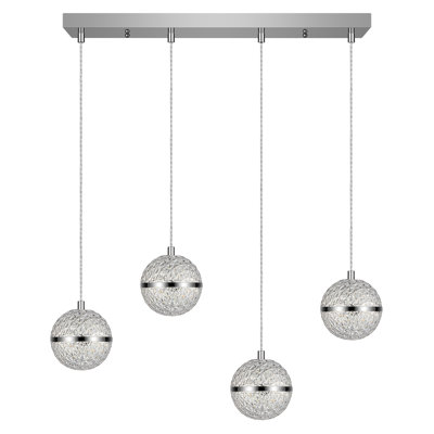 Luminaire suspendu à 4 lumières Adetoun Orb