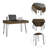 1-Drawer Rectangle Writing Desk With Hairpin Legs